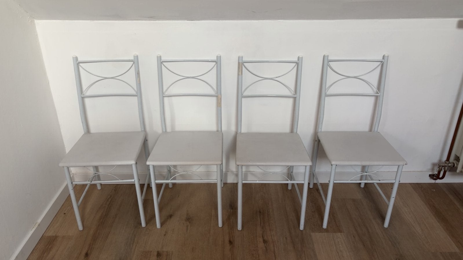 Chaise, Enlèvement, Utilisé, Bois, Blanc