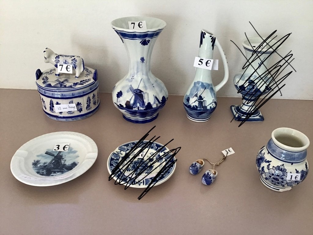 10 tal stukken Delfts blauw aan spotprijzen, Antiek en Kunst, Ophalen of Verzenden