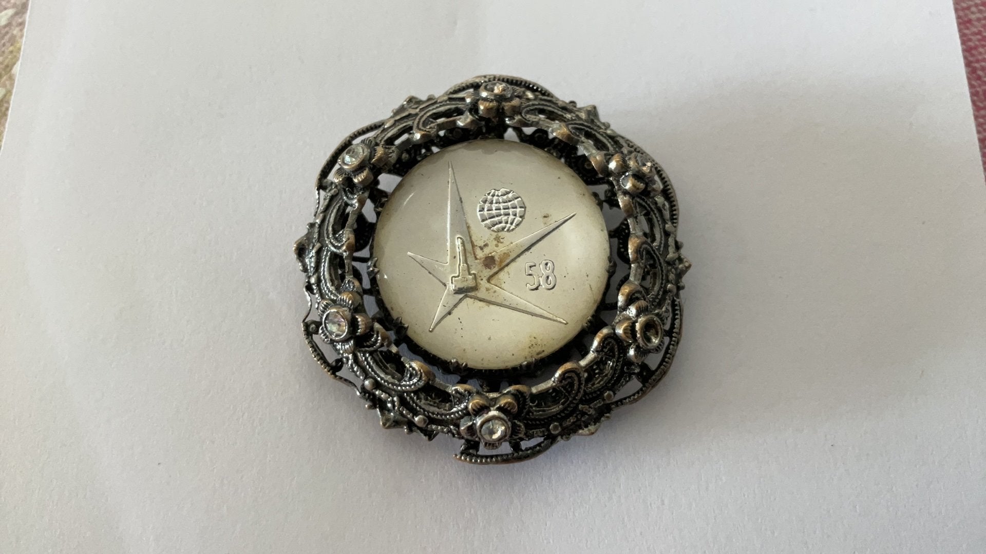 Expo 1958 broche, Ophalen of Verzenden, Gebruikt