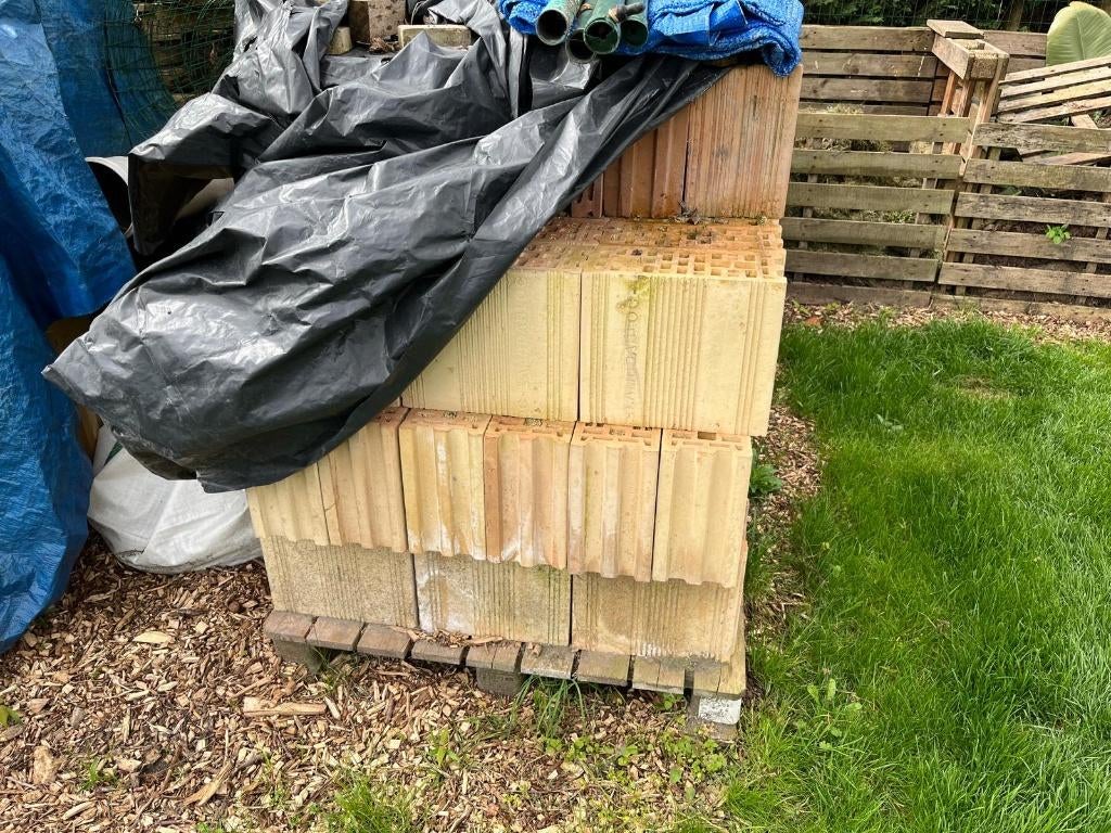 Snelbouwstenen 30x14x25 en 30x19x25, Doe-het-zelf en Bouw, Ophalen, Zo goed als nieuw, Bakstenen