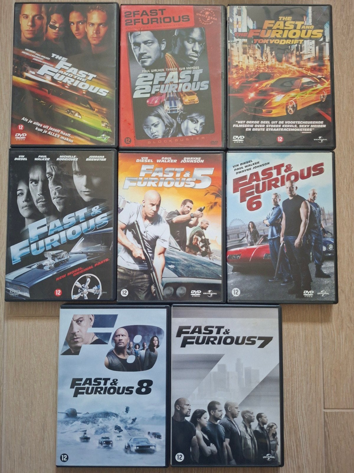 DVD Set Fast & Furious (Deel 1 t/m 8) - Volledige Collectie, Cd's en Dvd's, Ophalen of Verzenden, Nederlands, Actie, Nederlands