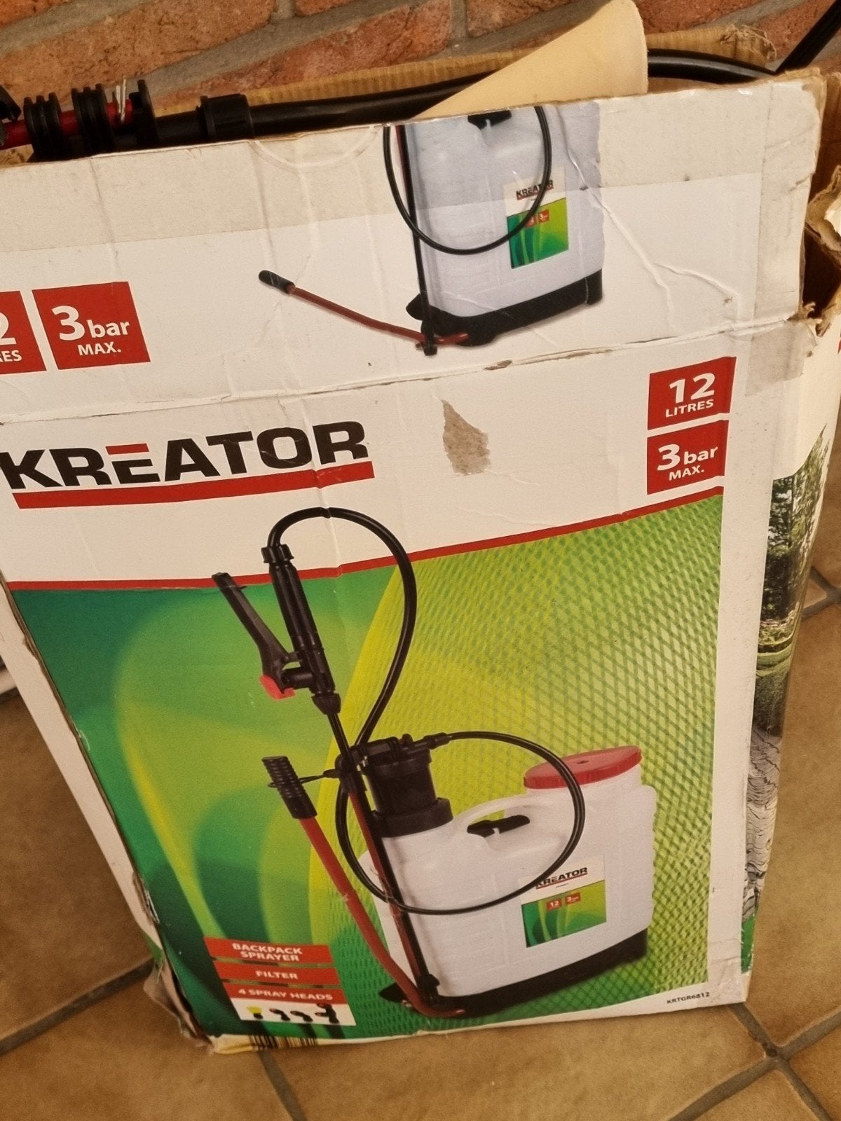 rugsproeier   12liter  3 bar met toebehoren  perfecte staat, Ophalen
