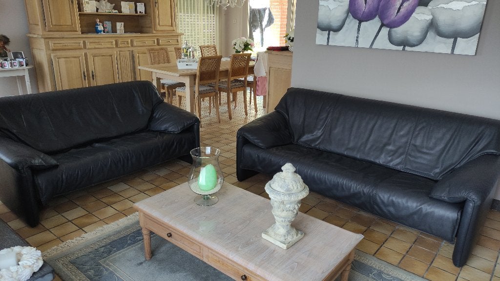 Canapé en cuir Leolux, 75 à 100 cm, Quatre personnes ou plus, Enlèvement, Utilisé