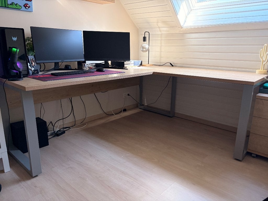 Hoekbureau groot -  hout (YGO), Autres marques, Utilisé, Bois, Enlèvement
