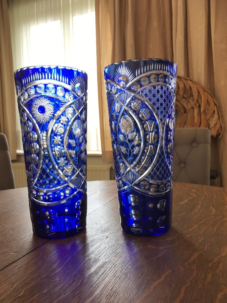 kristallen vazen blauw, Ophalen
