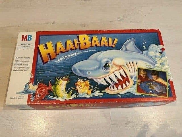 Haai-Baai gezelschapsspel (1988), 1 ou 2 joueurs, Enlèvement, Utilisé, MB spellen