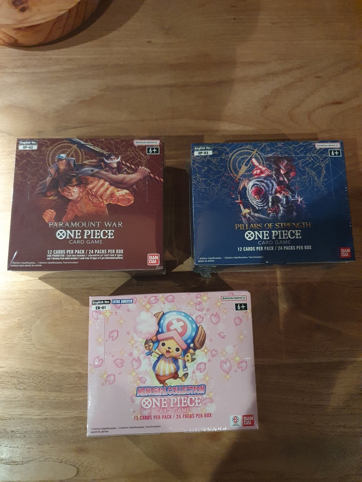 One Piece The Card Game OP-02 / OP-03 / EB-01 Sealed English, Ophalen, Nieuw, Boosterbox