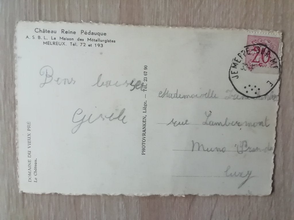 Postkaart château reine pedauque a s b l la maison des metal, Verzamelen, Ophalen of Verzenden