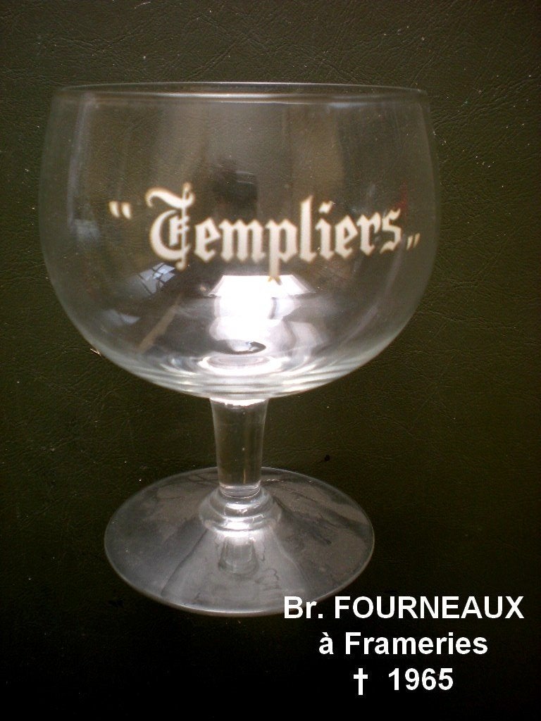 TEMPLIERS  (Fourneaux  Frameries)  † 1968, Collections, Enlèvement ou Envoi, Comme neuf, Verre ou Verres