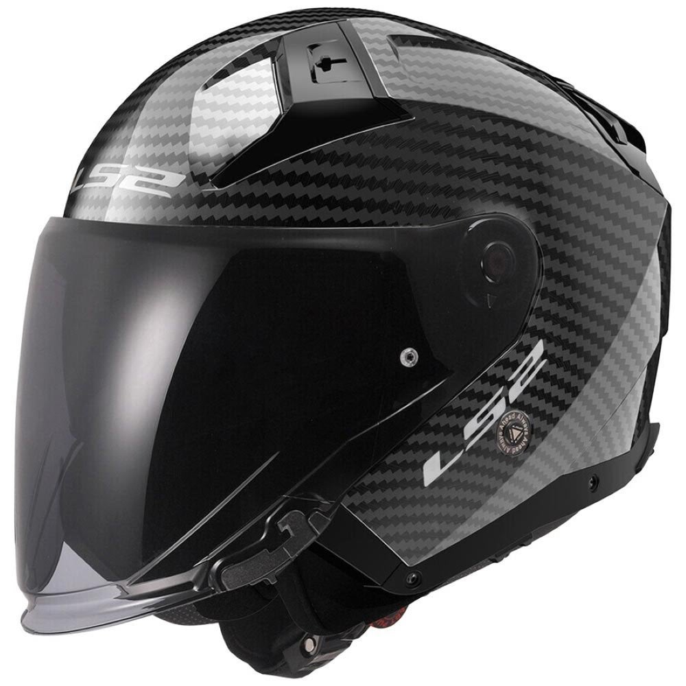 Casque moto LS2 jet carbone, Motos, Autres marques, Casque jet, Enlèvement, Neuf, avec ticket