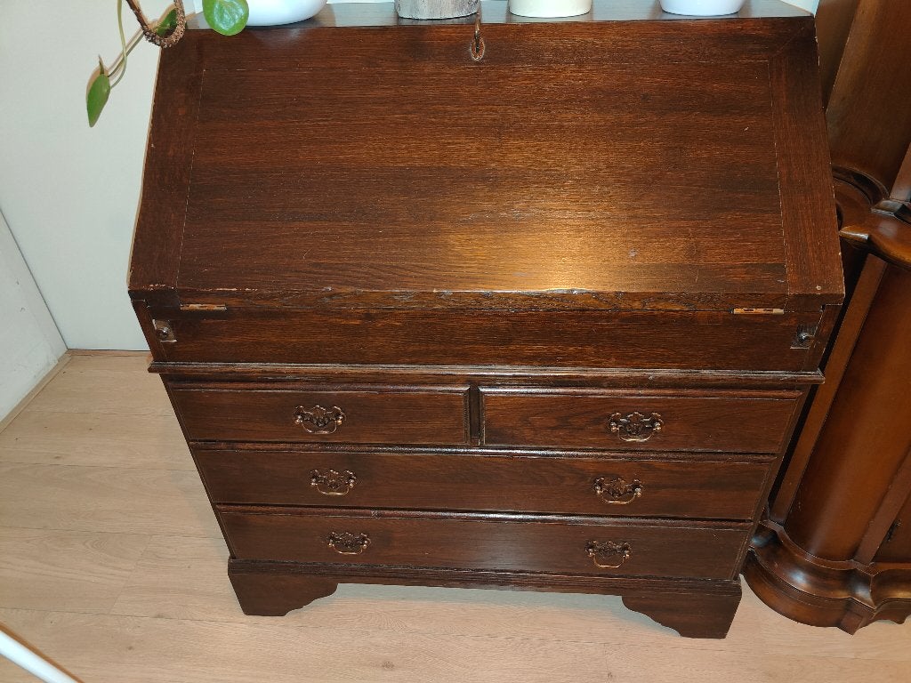 Secretaire massief eiken, Huis en Inrichting, Kasten | Secretaires, Ophalen
