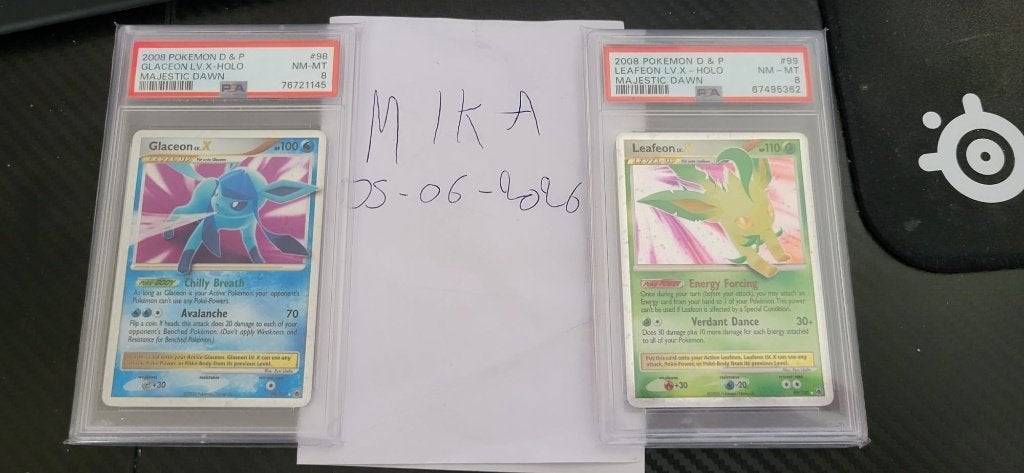 PSA Slabs Majestic Dawn, Hobby en Vrije tijd, Verzamelkaartspellen | Pokémon, Ophalen, Gebruikt, Losse kaart, Foil