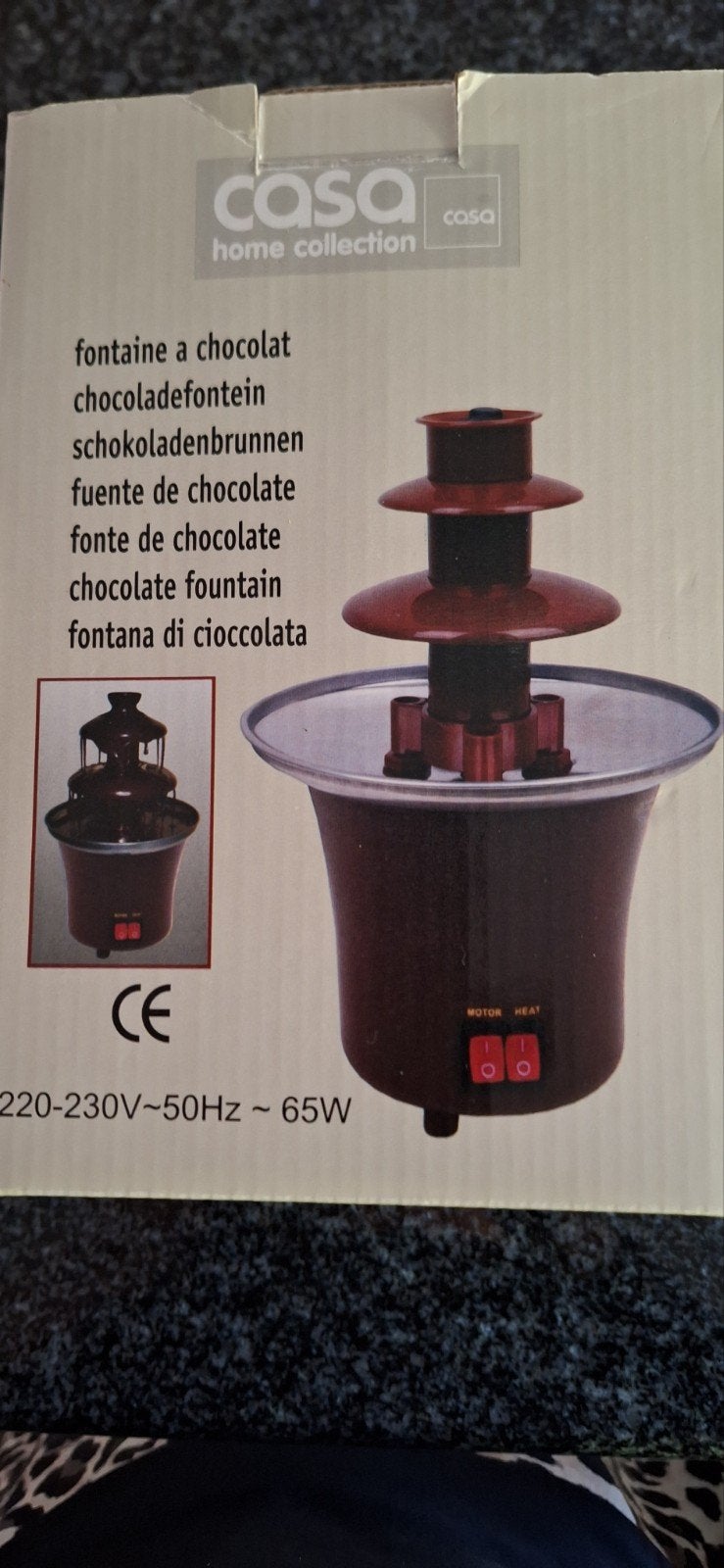 chocolade fontein, Ophalen, Gebruikt