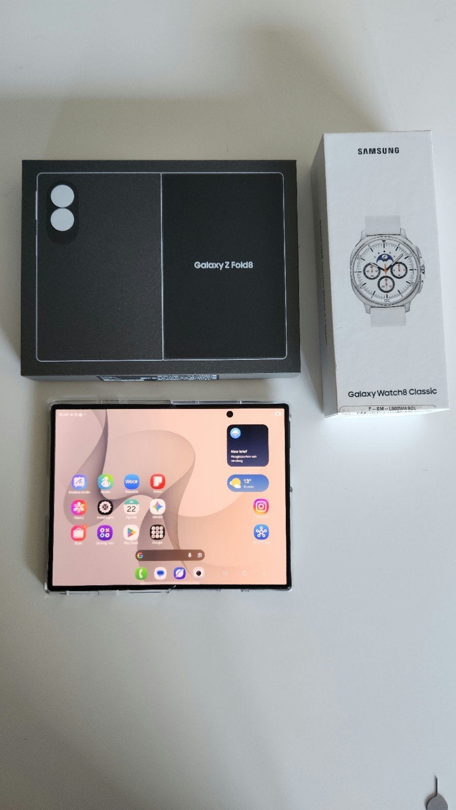 Samsung Fold8 256gb + samsung galaxy watch 8 classic, Ophalen, Zo goed als nieuw
