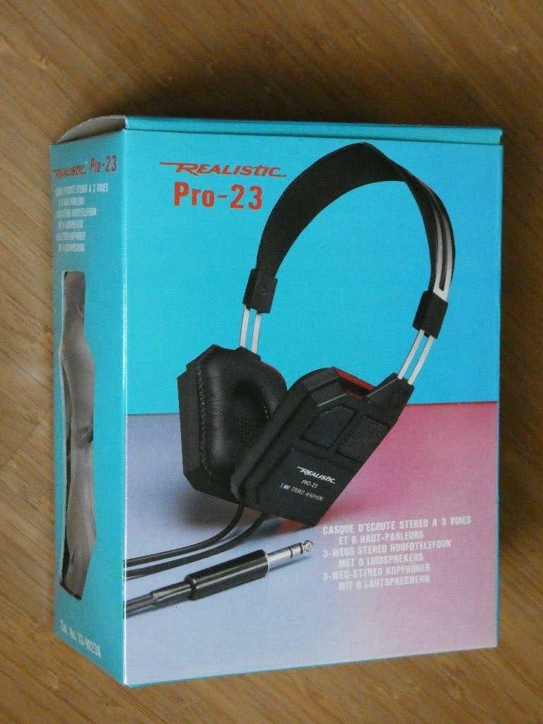 Casque stéréo 3 voies REALISTIC PRO 23, TV, Hi-fi & Vidéo, Enlèvement ou Envoi, Comme neuf, Autres marques
