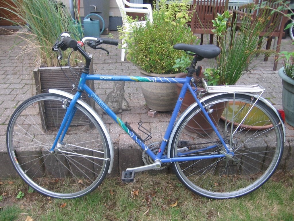 28 inch rijklare blauwe alu herenfiets  7 versnellingen ,, Fietsen en Brommers, Gebruikt, Velgrem, Versnellingen, 53 tot 57 cm