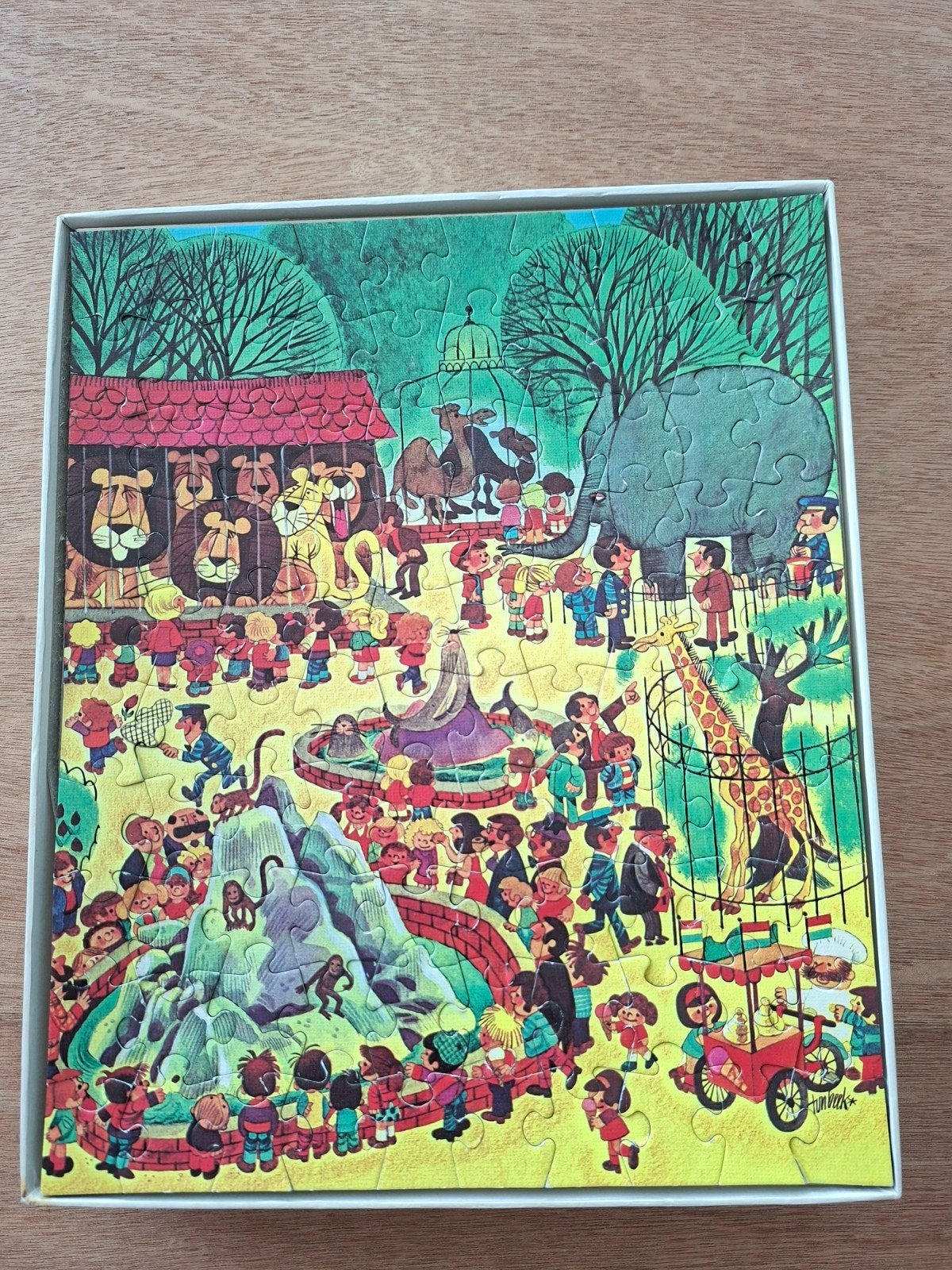 Jumbo puzzel - dierentuin - 100 stukken, Kinderen en Baby's, Ophalen of Verzenden, Meer dan 50 stukjes, Gebruikt, 6 jaar of ouder