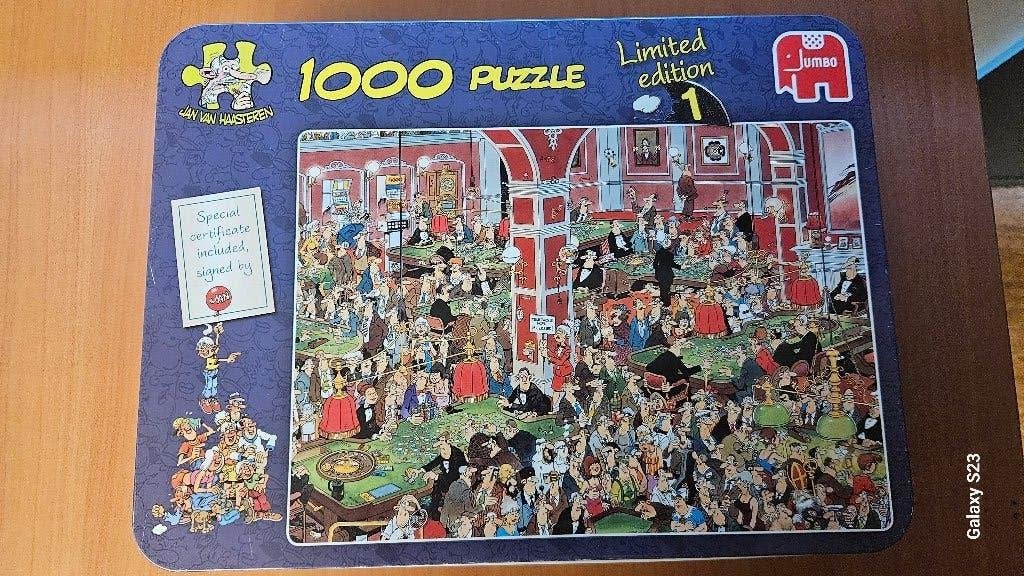 Casse-tête Jan Van Haasteren Crazy Casino 1000, Enlèvement ou Envoi, 500 à 1500 pièces, Comme neuf, Puzzle