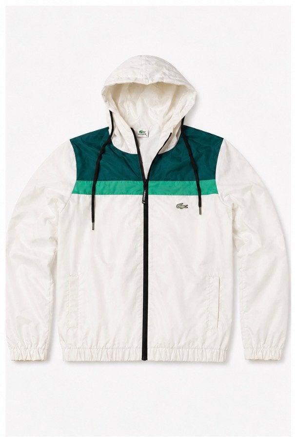 Lacoste windbreaker jas – M, Kleding | Heren, Ophalen, Gedragen, Maat 48/50 (M), Wit