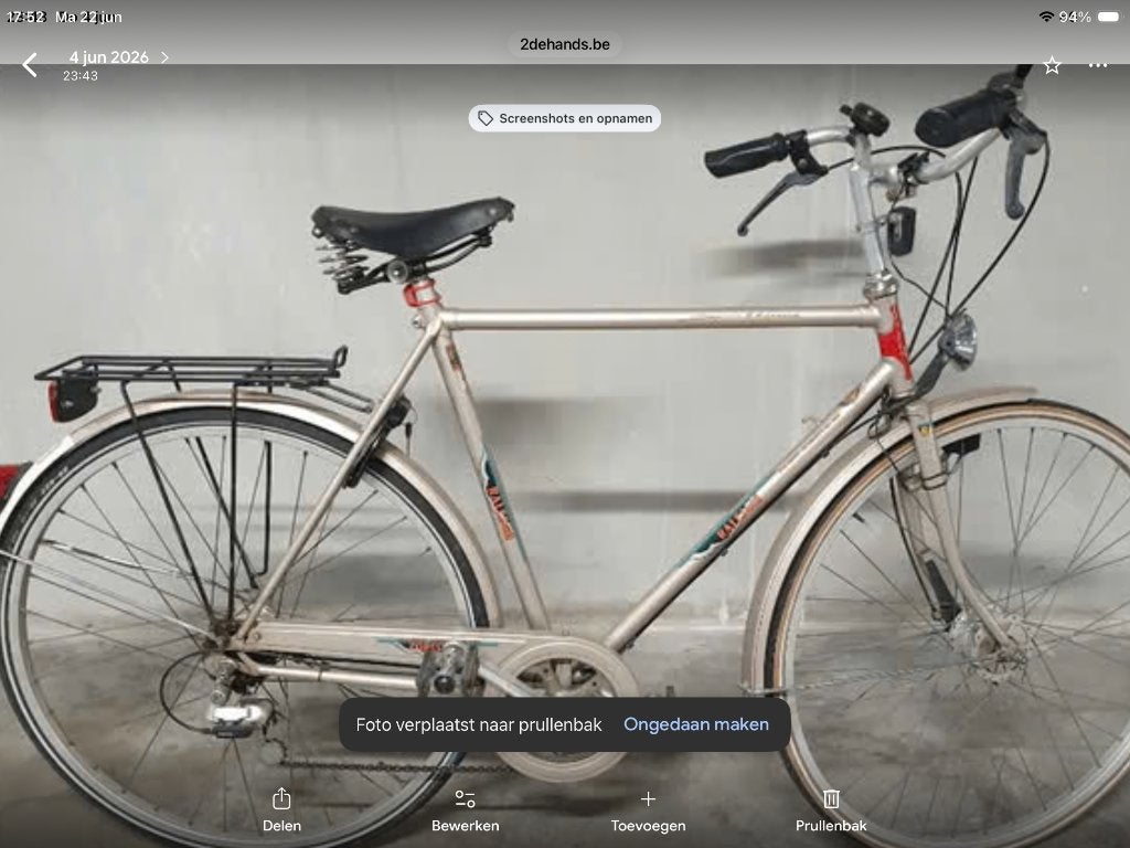 Herenfiets, Overige merken, Gebruikt, Versnellingen, 49 tot 53 cm
