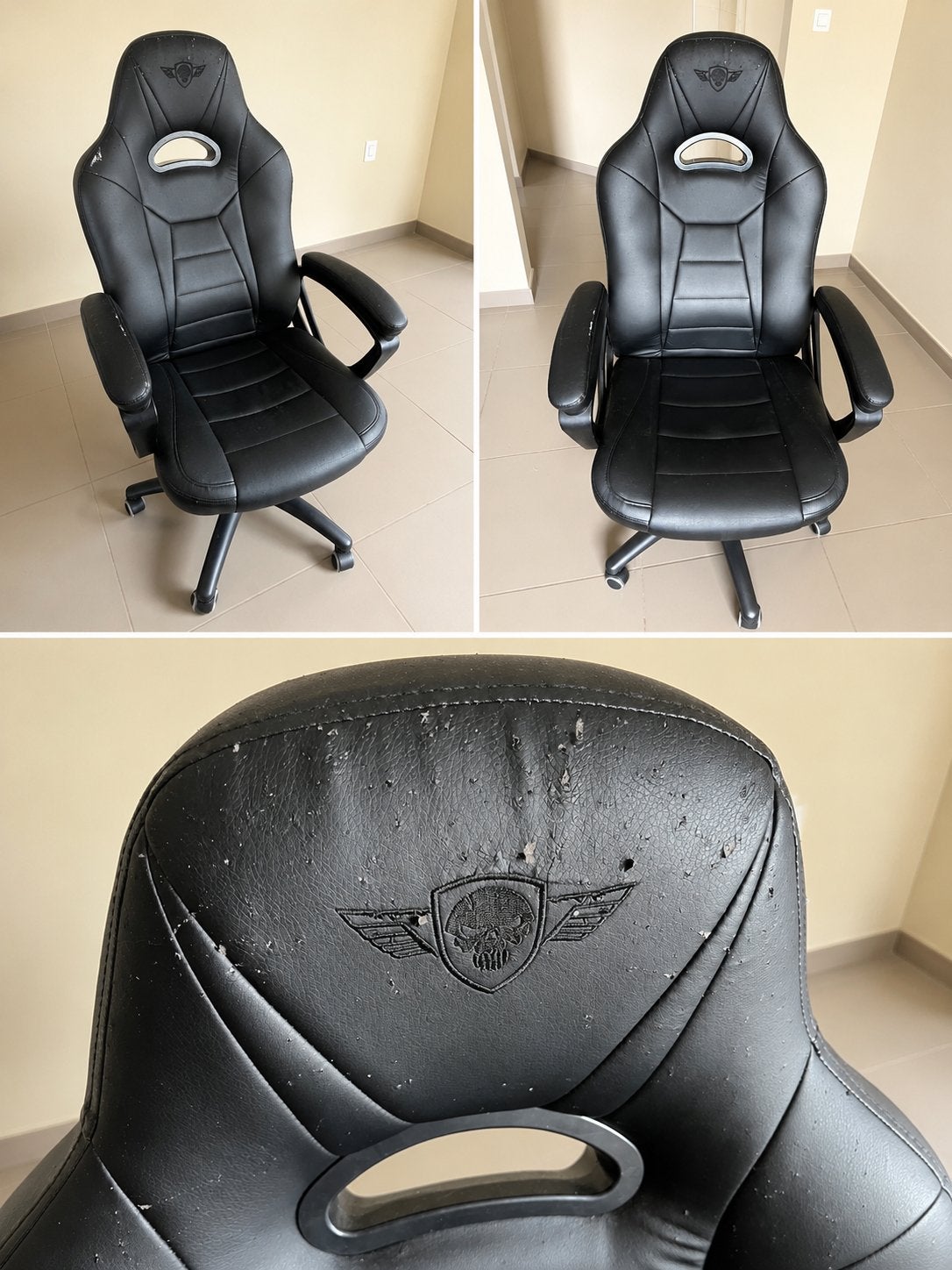 Chaise de gaming, Huis en Inrichting, Bureaustoelen, Ophalen, Gebruikt, Zwart, Gaming bureaustoel