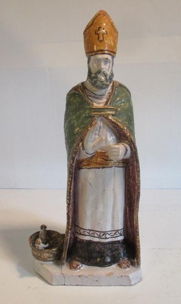 rare statue antique de saint de Saint-Nicolas à restaurer, Envoi