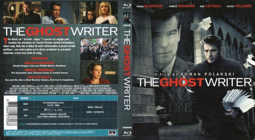 the ghost writer (blu-ray) neuf, Enlèvement ou Envoi, Comme neuf, Thrillers et Policier