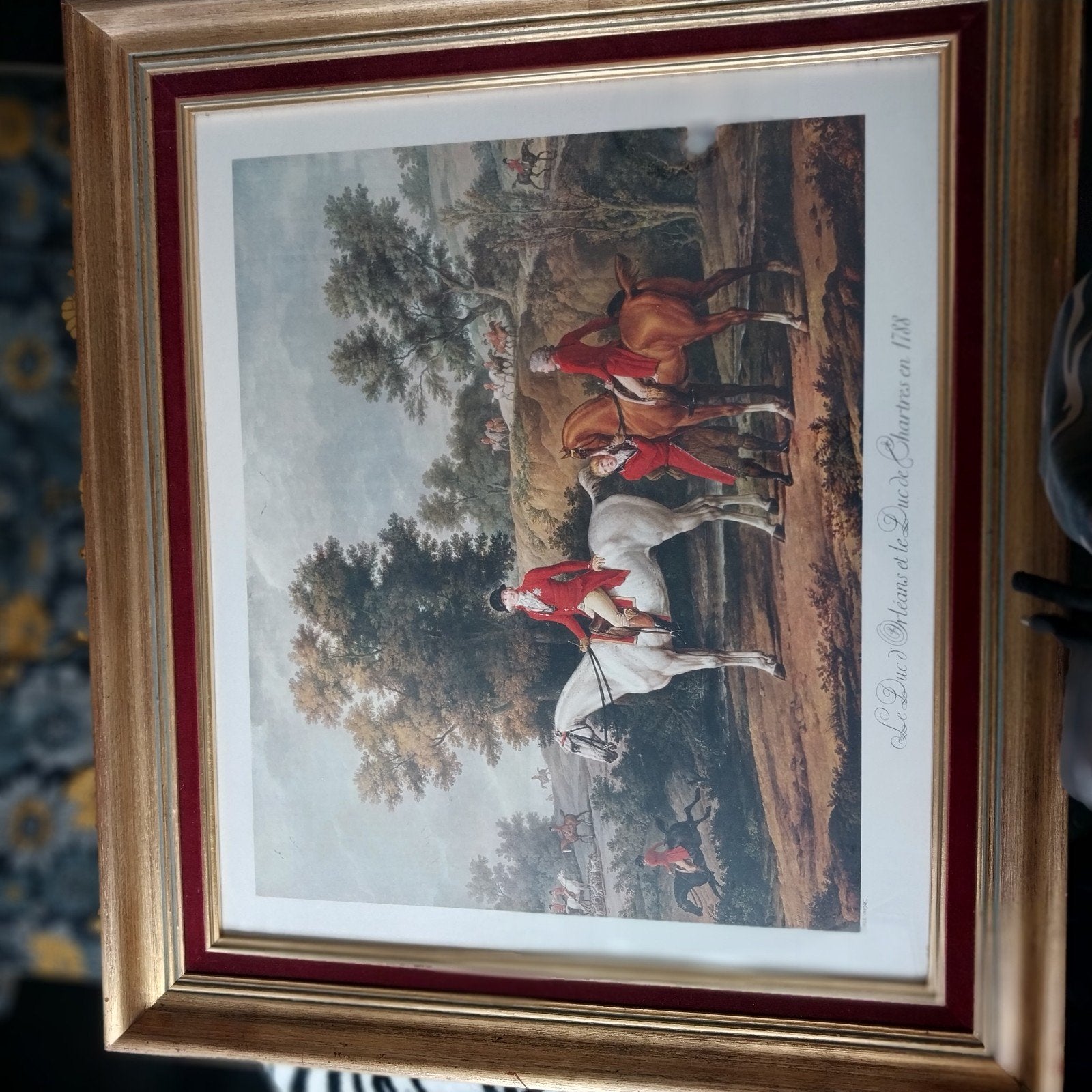 Prachtige Klassieke Kunstdruk - "Le Duc d'Orléans et le Duc, Antiek en Kunst, Ophalen, Vintage