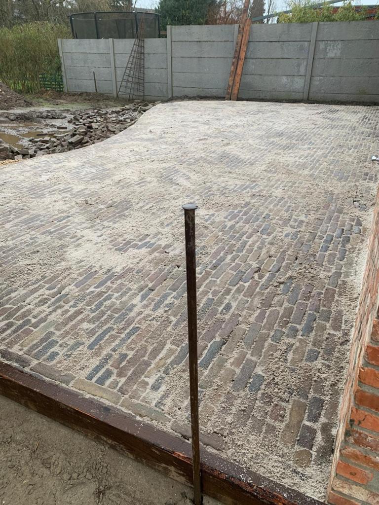 Plaatsen van kleiklinkers, Doe-het-zelf en Bouw, Ophalen, Zo goed als nieuw