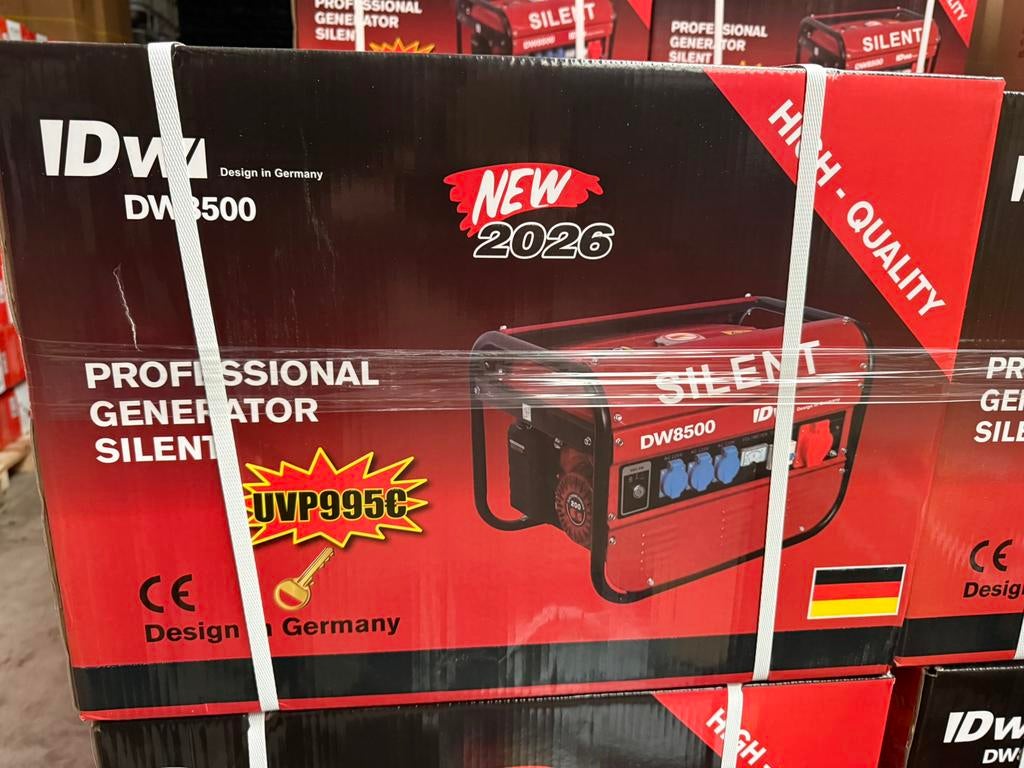 GROUPE ÉLECTROGÈNE 2026 NEUF 2KW POUR 149€ PROMO!, Bricolage & Construction, Neuf, Réduction de bruit, Essence, Moins de 5 kVA