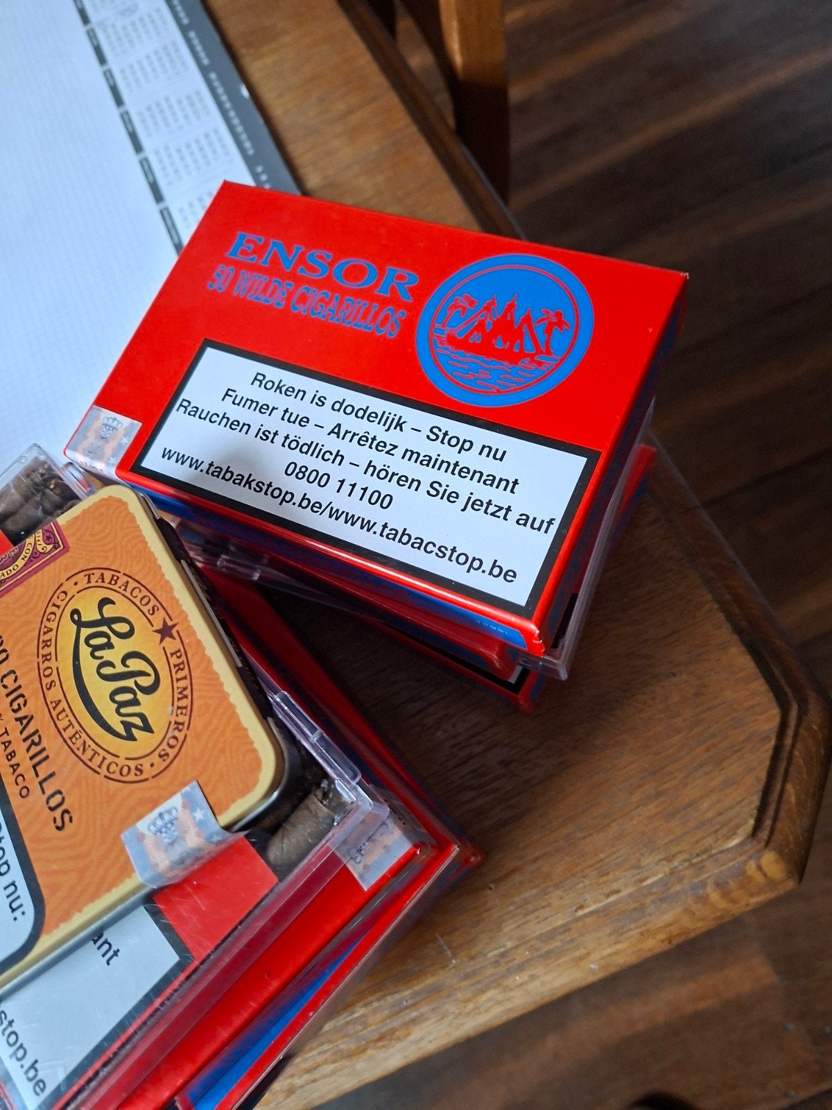 ensor 50 Willem cigarillos, Ophalen, Nieuw, Tabaksdoos of Verpakking