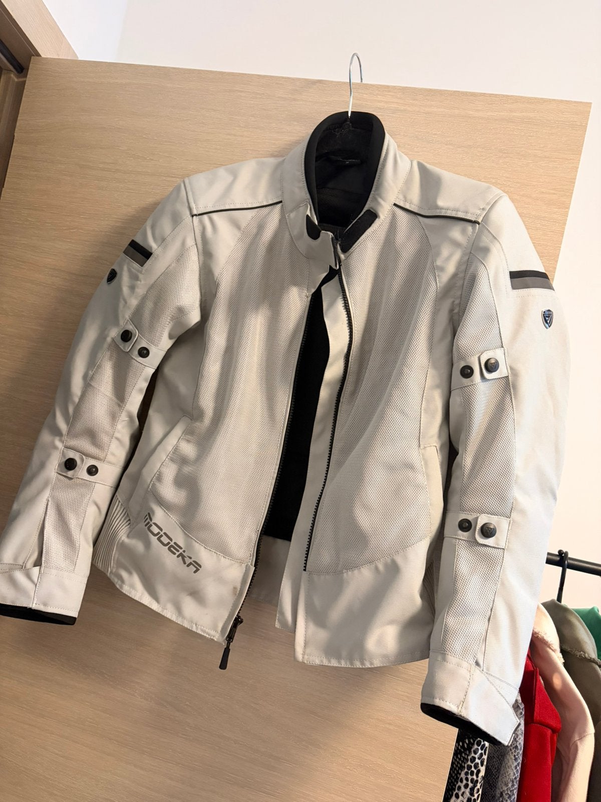Veste moto modeka grise taille 36, Enlèvement ou Envoi, Seconde main, Femmes, Vêtements de motocross