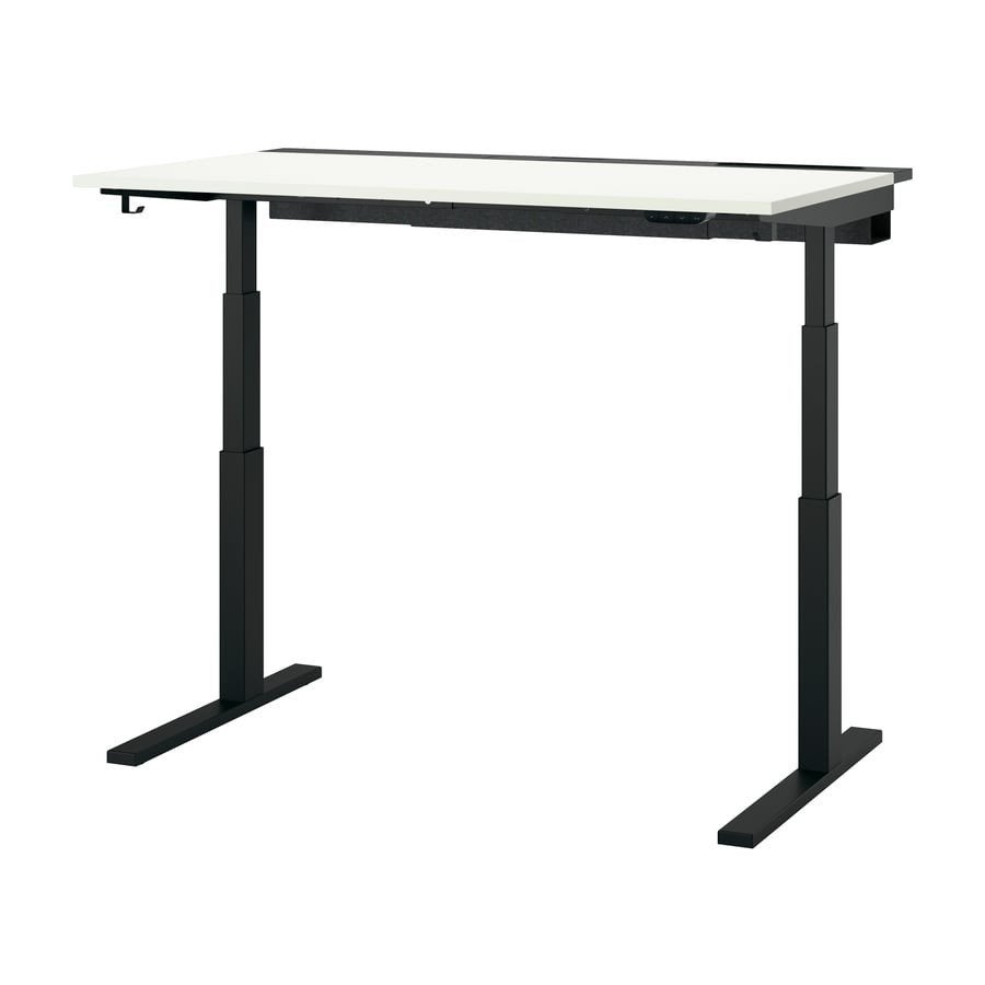 IKEA MITTZON Zit en Sta bureau Wit/Zwart, Huis en Inrichting, Ophalen, Zit-sta bureau, Gebruikt, Hout