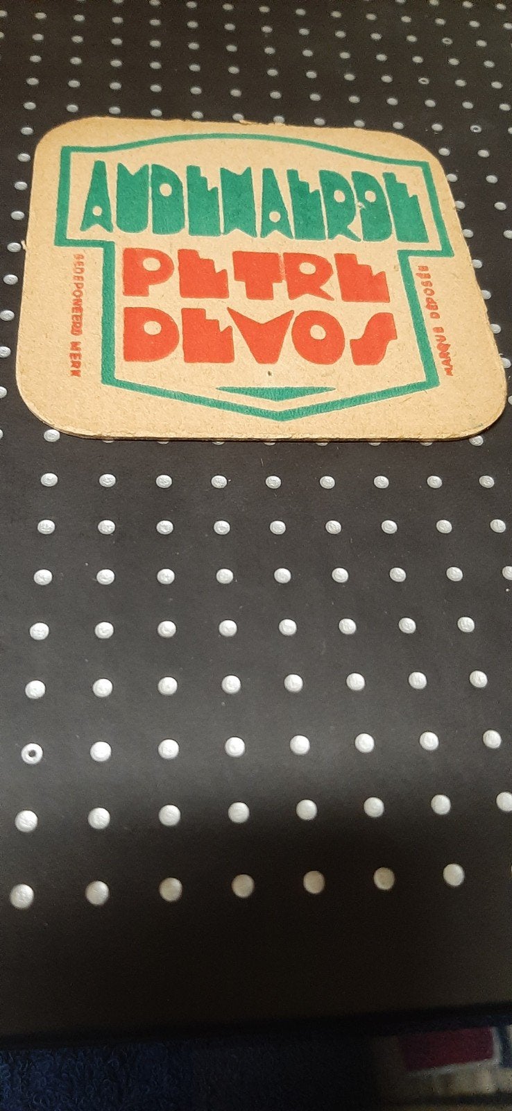 Oud bierviltje Petre Devos Audenaerde, Ophalen