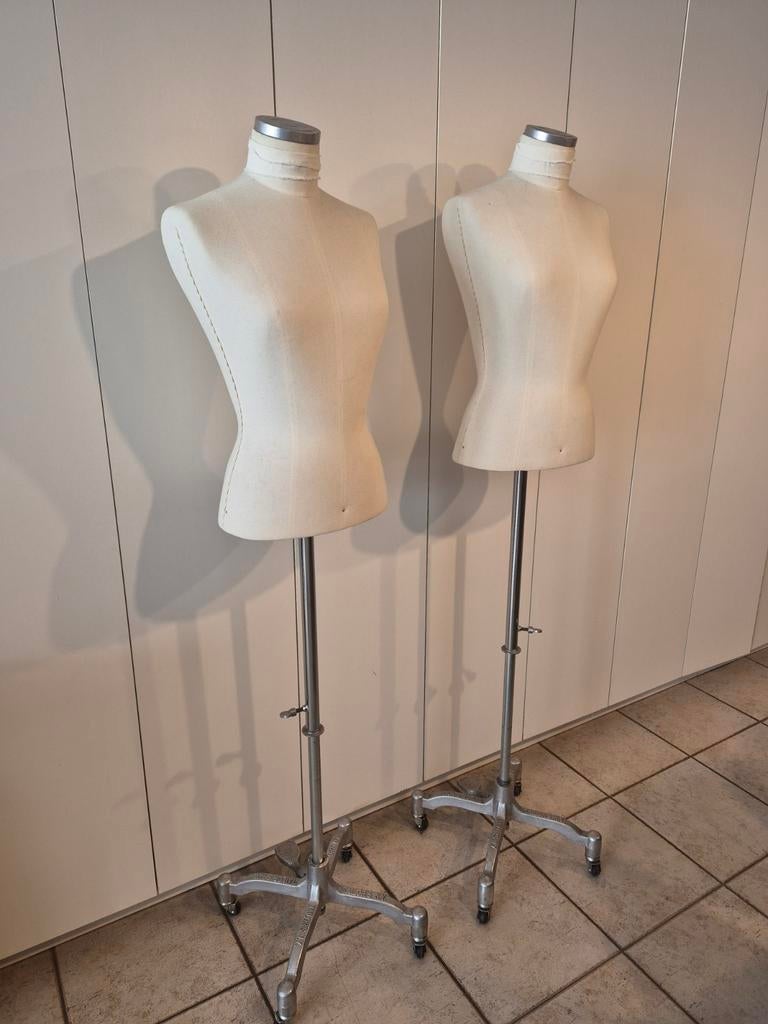 2 Verstelbare paspoppen / kleermakersbustes - Tailors, Ophalen, Paspop