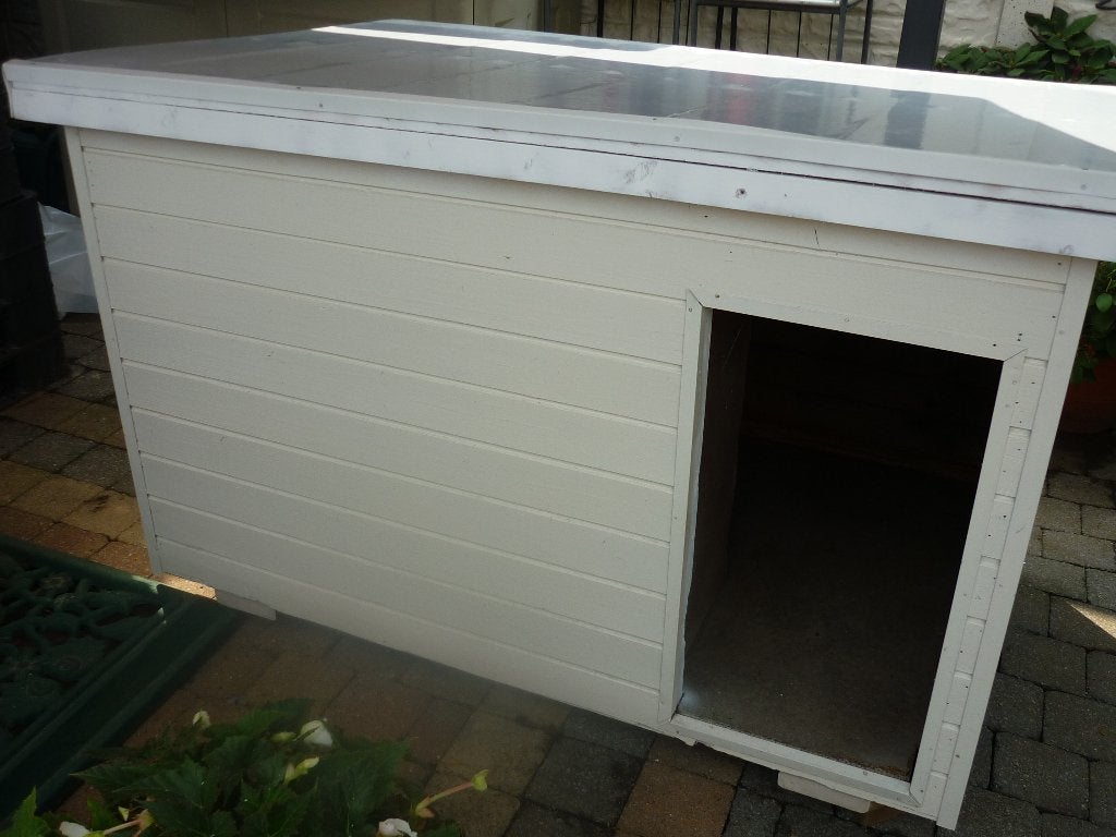 groot wit hondenhok 1m40, Dieren en Toebehoren, Hondenhokken, Ophalen, 110 cm of meer, 100 cm of meer, Hondenhok