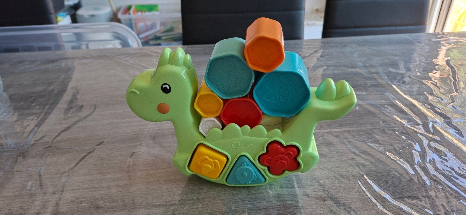 Lino de dino Chicco stapelspeelgoed, Ophalen