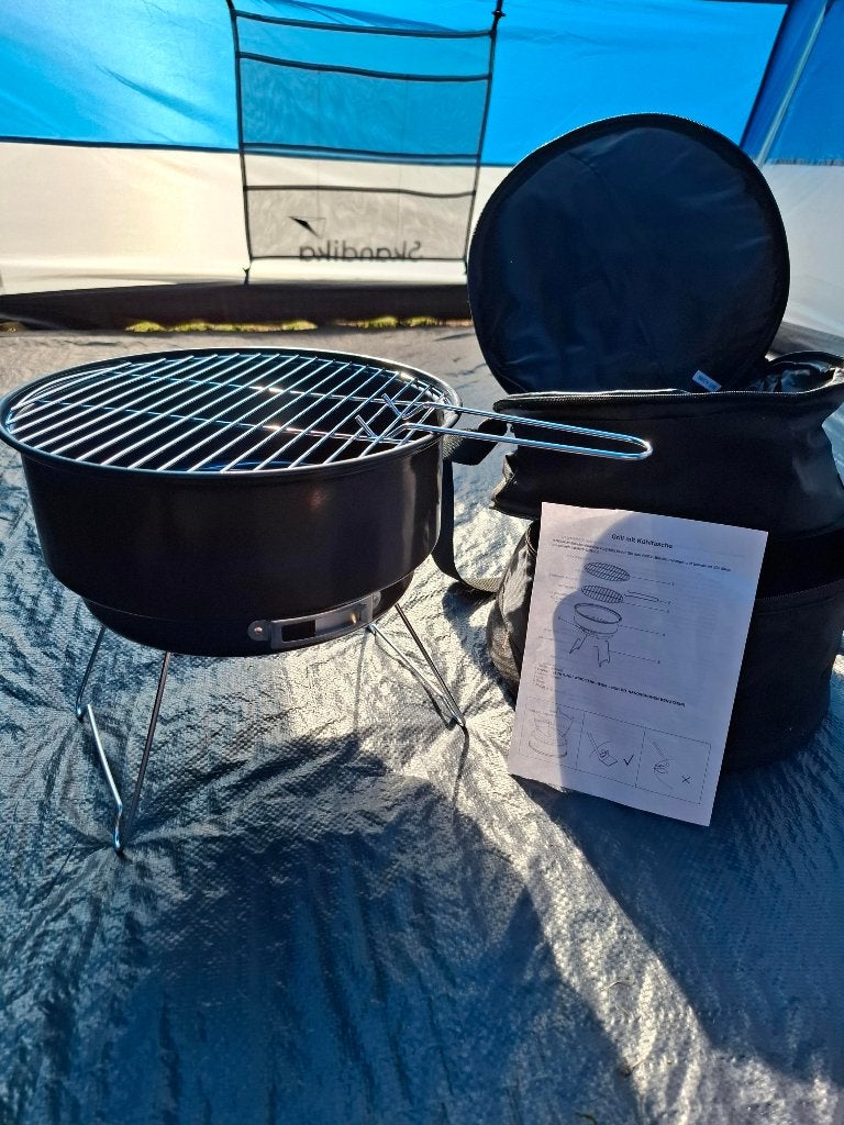 kampeer barbeque, met koeltasje, Caravans en Kamperen, Kampeeraccessoires, Ophalen, Zo goed als nieuw