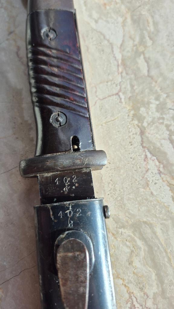 Wehrmacht/SS K98 bayonet ddl 1942 nummergelijk, Collections, Objets militaires | Seconde Guerre mondiale, Enlèvement ou Envoi