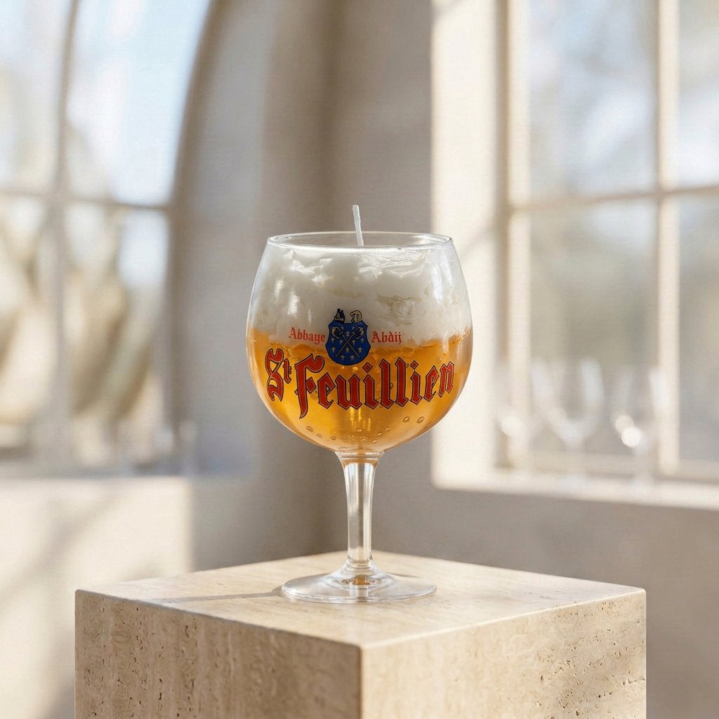Bougie artisanale effet bière – Verre de seconde main 02, Neuf, Enlèvement ou Envoi, Autres marques, Verre