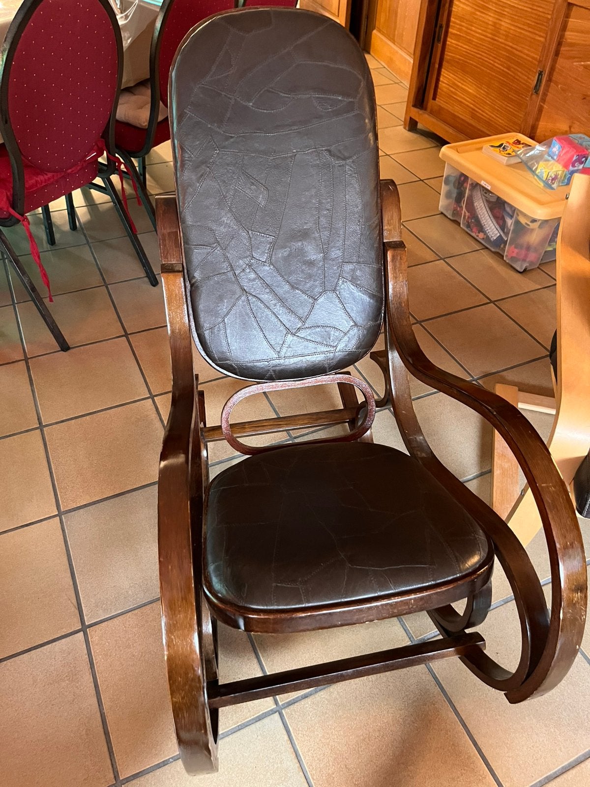 vintage gebogen houten schommelstoel, Antiek en Kunst, Ophalen
