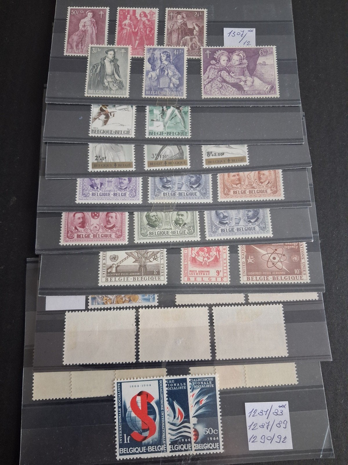Oud België postfris */** zeer mooi 1958/1964, Postzegels en Munten, Verzenden, Orginele gom, Kunst, Zonder stempel