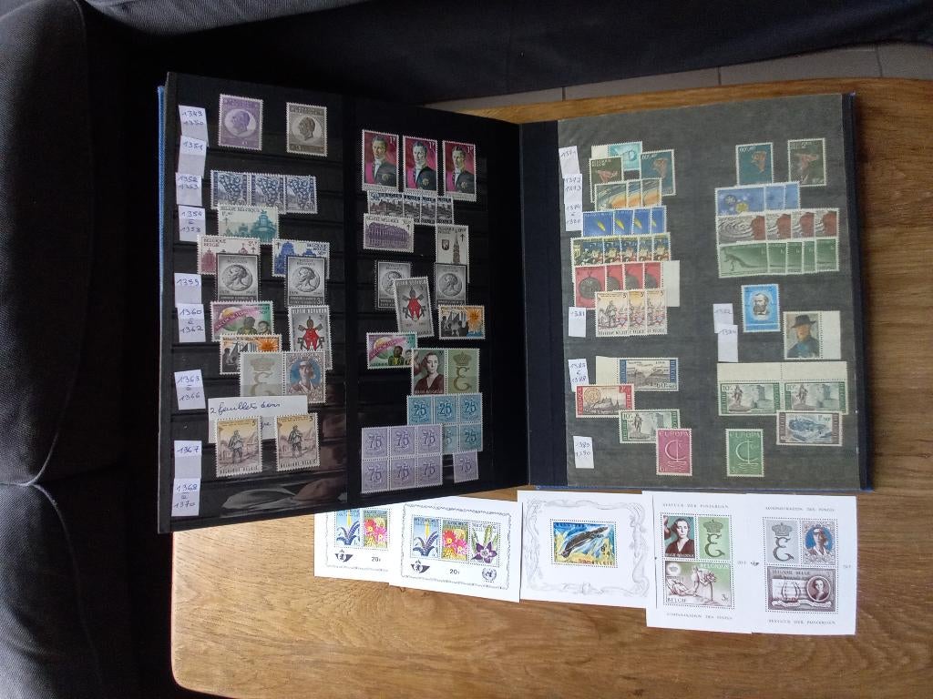 timbres belges 1957à1966 compl n oblit (3,5€/an/- 10%/lot), Collections, Enlèvement ou Envoi