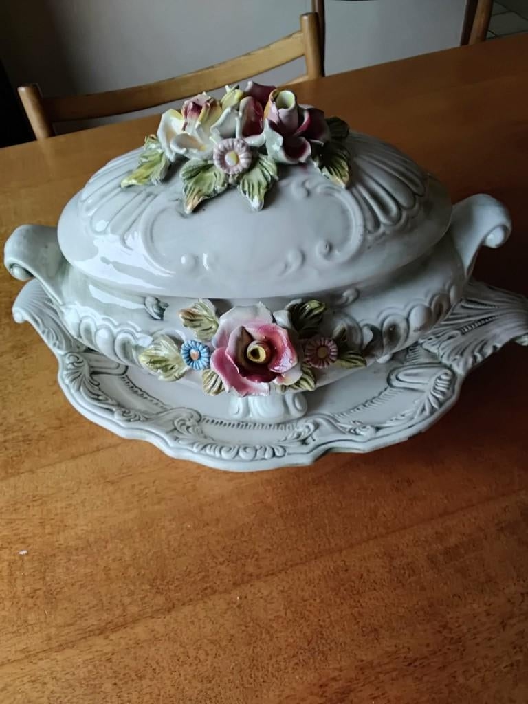 Soupière, plateau et cruche très ancien, Antiquités & Art, Enlèvement