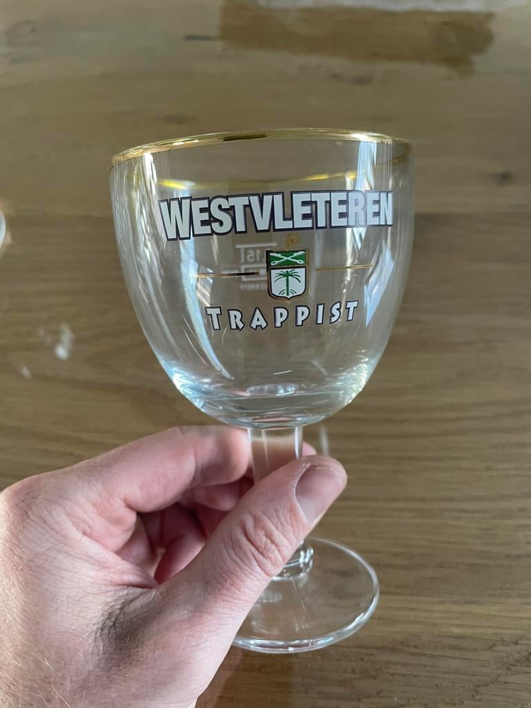 Westvleteren 4 kleine glazen (15ml), Verzamelen, Glas en Drinkglazen, Ophalen, Zo goed als nieuw