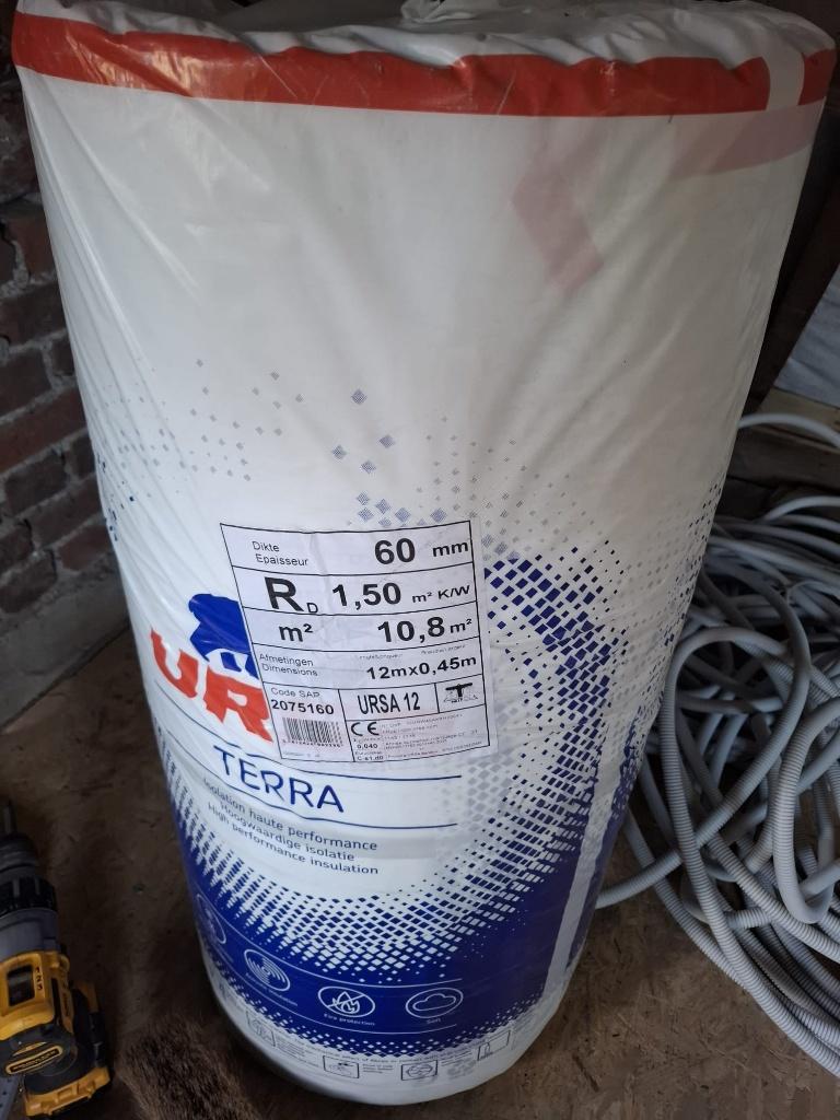 URSA 12 60mm, Doe-het-zelf en Bouw, 4 tot 8 cm, Zo goed als nieuw, Glaswol, Ophalen