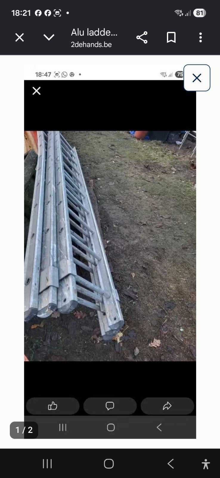 alu ladder 3x10, Ophalen of Verzenden
