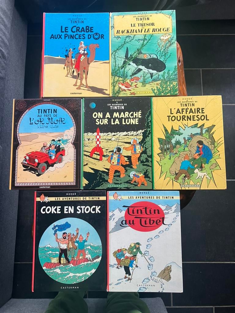Tintin - 7BD, Boeken, Stripverhalen, Meerdere stripboeken, Ophalen of Verzenden, Gelezen