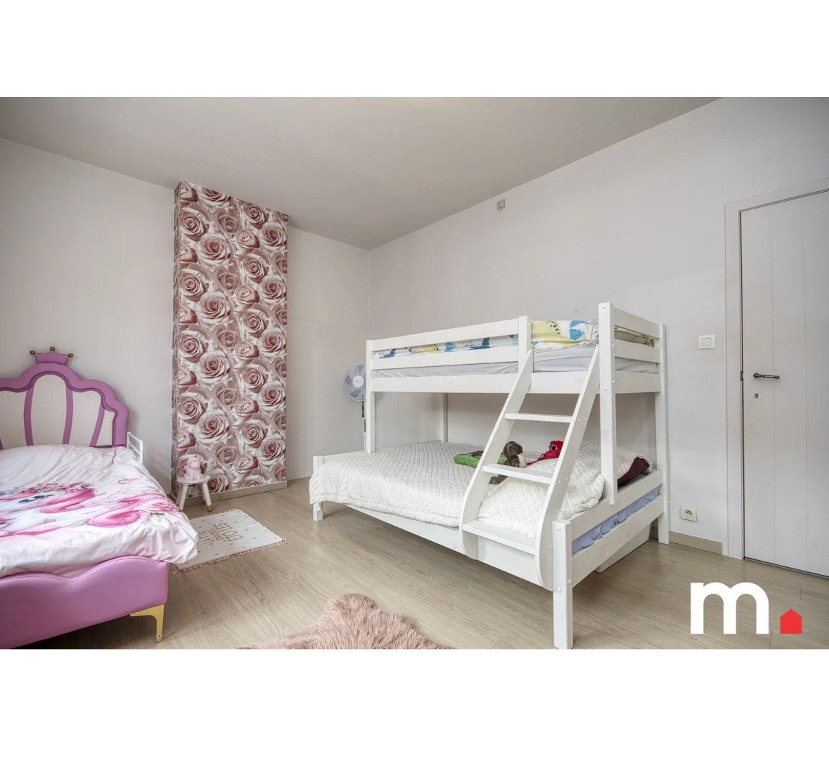 Lit superposé, lit double, matelas inférieur inclus, Maison & Meubles, Queen size, Comme neuf, Lits superposés, 200 cm