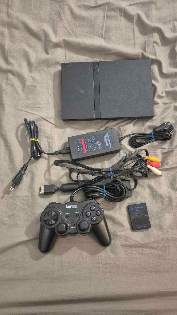 playstation 2, Games en Spelcomputers, Spelcomputers | Sony PlayStation 2, Ophalen, Zwart, Refurbished, Met geheugenkaart